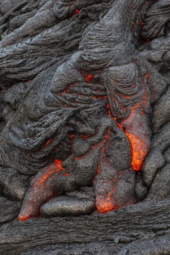Hawaii, Kilauea Molten lava hardening art print by Cathy and Gordon Illg for $57.95 CAD