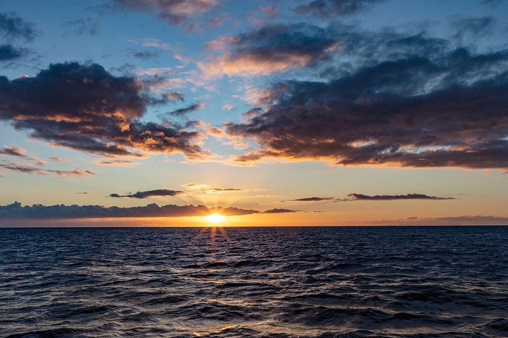Sunset over the Pacific Ocean from tour boat in Kauai-Hawaii-USA art print by Chuck Haney for $57.95 CAD