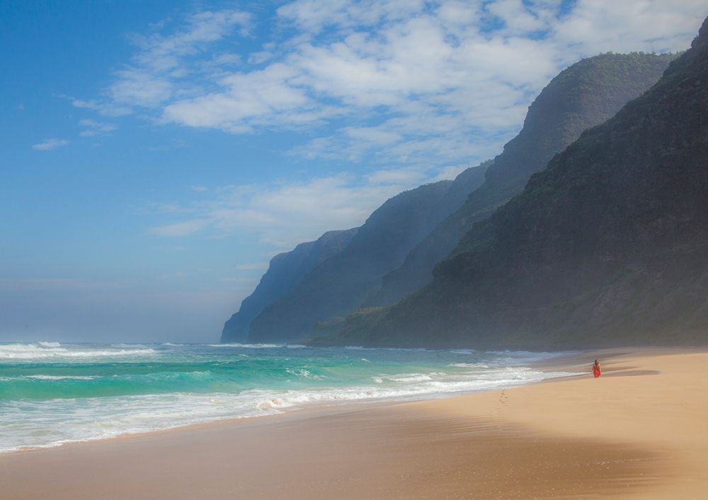 Hawaii-Kauai-Polihale State Park walking along the beach art print by Sylvia Gulin for $57.95 CAD