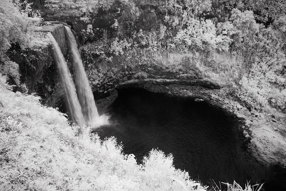 USA-Hawaii-Kauai-Infrared Island of Wailua Falls Kauai-HI, art print by Terry Eggers for $57.95 CAD