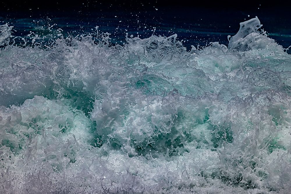 Waves foaming and bubbling when they hammer the sandy beach at Sunset Beach art print by Tom Norring for $57.95 CAD