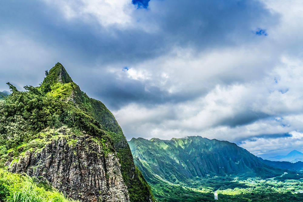 NuUanu Pali Koolau Range-Oahu-Hawaii. art print by William Perry for $57.95 CAD