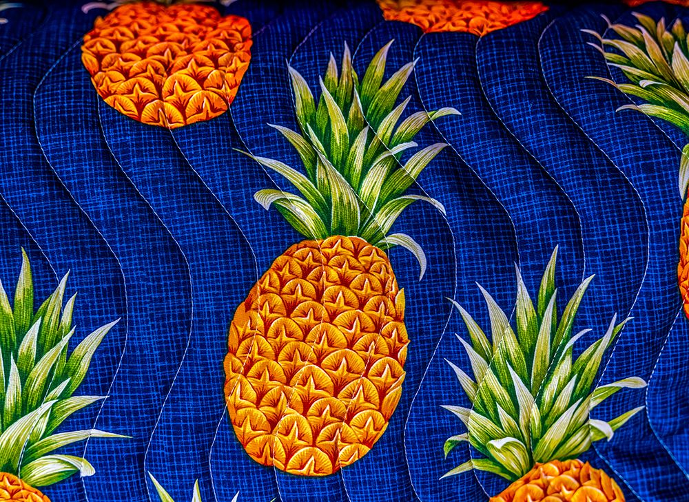 Colorful Polynesian textile, Waikiki, Honolulu, Oahu, Hawaii. art print by William Perry for $57.95 CAD