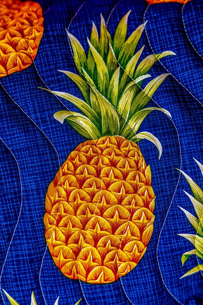Colorful Polynesian textile, Waikiki, Honolulu, Oahu, Hawaii. art print by William Perry for $57.95 CAD