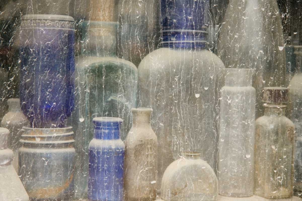 Idaho, Idaho City Dusty bottles in window art print by Don Paulson for $57.95 CAD