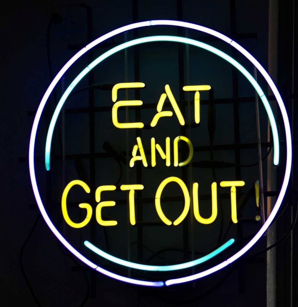 Illinois, Chicago Humorous neon sign at a diner art print by Wendy Kaveney for $57.95 CAD