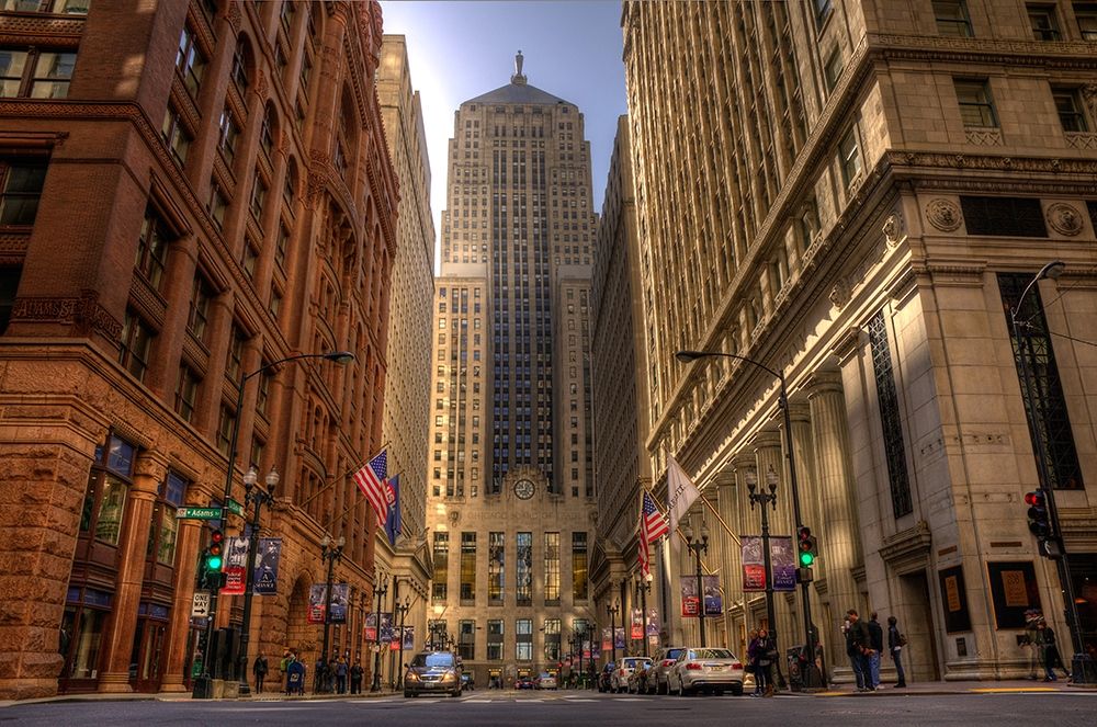 LaSalle street in downtown Chicago Illinois art print by Steve Mohlenkamp for $57.95 CAD