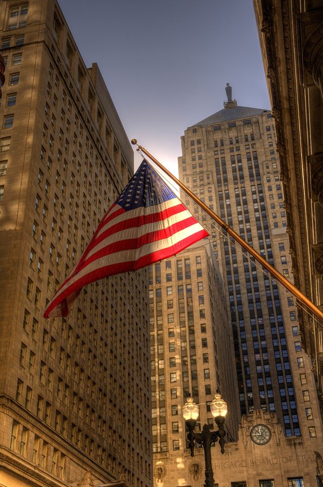 LaSalle street in downtown Chicago Illinois art print by Steve Mohlenkamp for $57.95 CAD