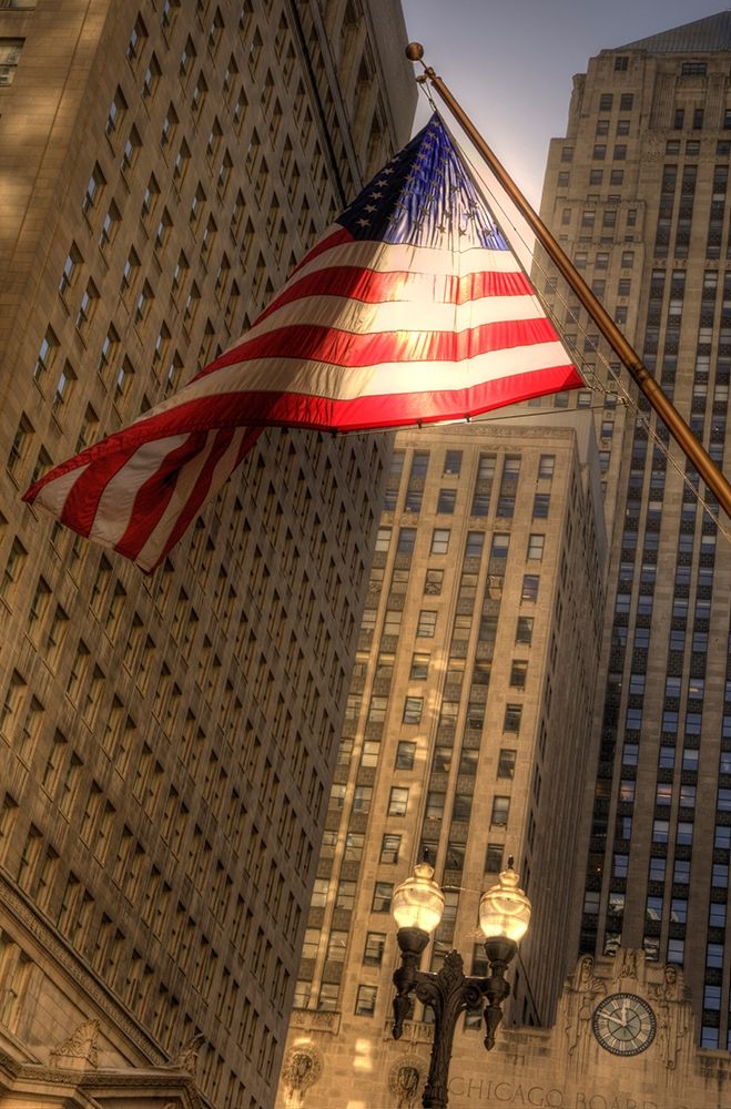 LaSalle street in downtown Chicago Illinois art print by Steve Mohlenkamp for $57.95 CAD