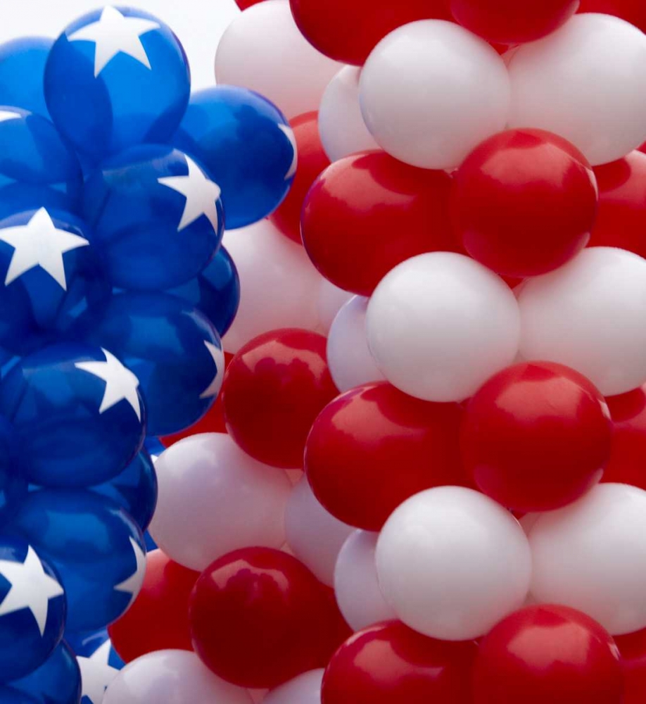 Indiana, Carmel Patriotic balloons on July 4th art print by Wendy Kaveney for $57.95 CAD