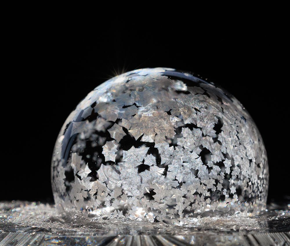 USA, Indiana, Carmel. Frozen soap bubble on a crystal glass base. art print by Jaynes Gallery for $57.95 CAD