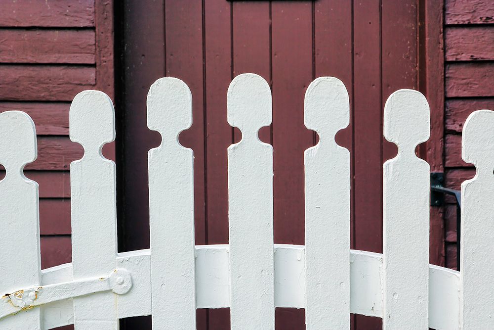 Typical white picket fence-Shaker Village of Pleasant Hill-Harrodsburg-Kentucky art print by Adam Jones for $57.95 CAD