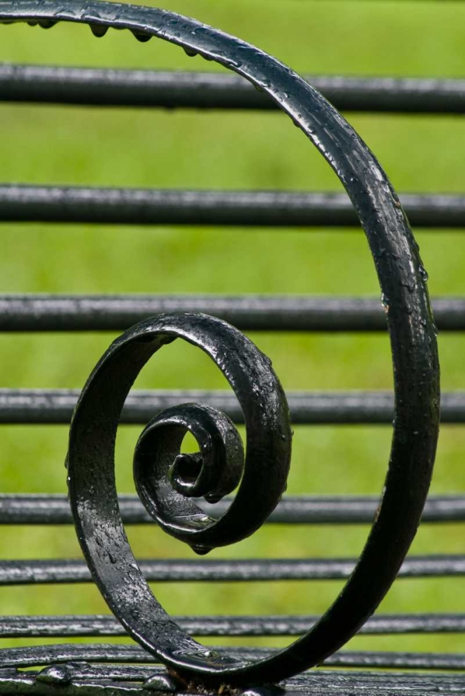 Louisiana, Vacherie Iron bench spiral art print by Wendy Kaveney for $57.95 CAD