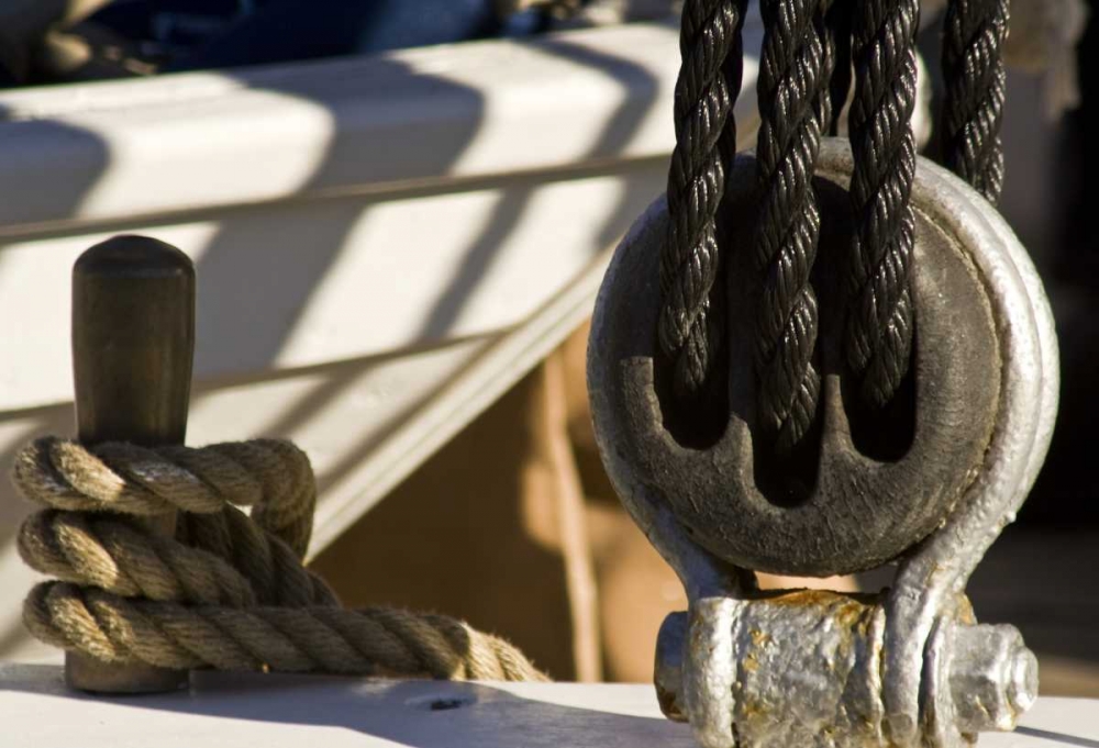 Maine, Castine Boat rope and pulley art print by Wendy Kaveney for $57.95 CAD