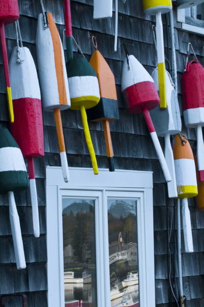ME, Bernard Buoys hang on wall by harbor art print by Nancy Rotenberg for $57.95 CAD