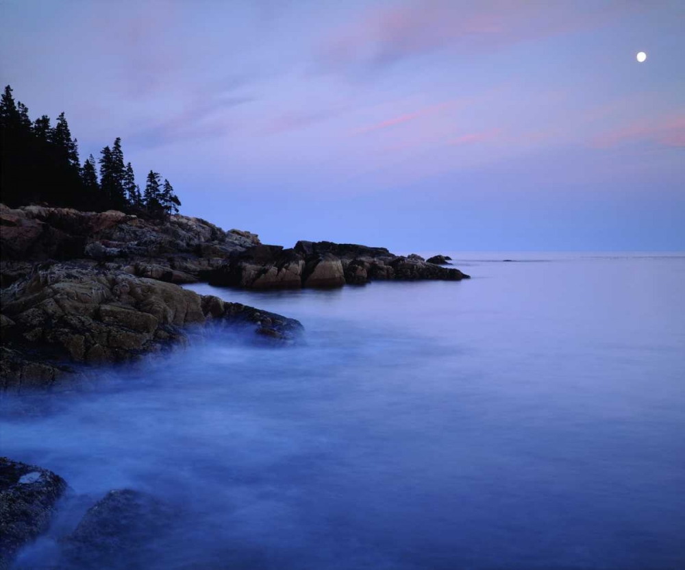 USA, Maine Acadia NP Moonrise over the Atlantic art print by Christopher Talbot Frank for $57.95 CAD