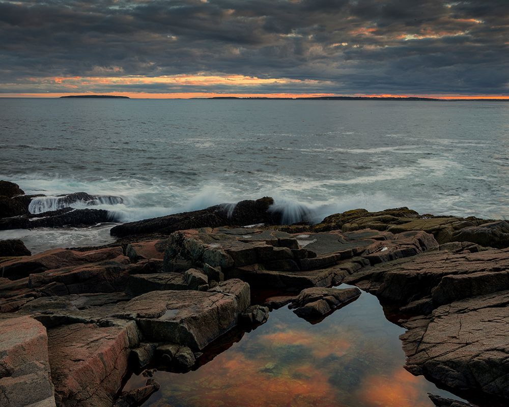 USA-Maine-Acadia National Park Moody sunset on ocean coastline art print by Jaynes Gallery for $57.95 CAD