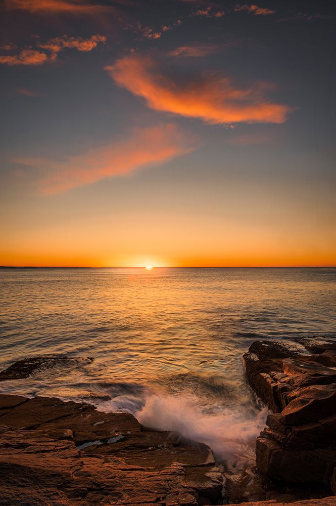 USA-Maine-Acadia National Park Sunset on ocean coastline art print by Jaynes Gallery for $57.95 CAD