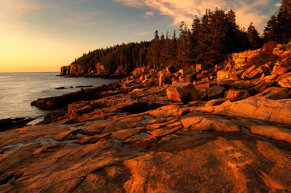 USA-Maine-Acadia National Park Sunrise on ocean coastline art print by Jaynes Gallery for $57.95 CAD