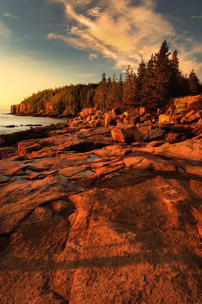 USA-Maine-Acadia National Park Sunrise on ocean coastline art print by Jaynes Gallery for $57.95 CAD