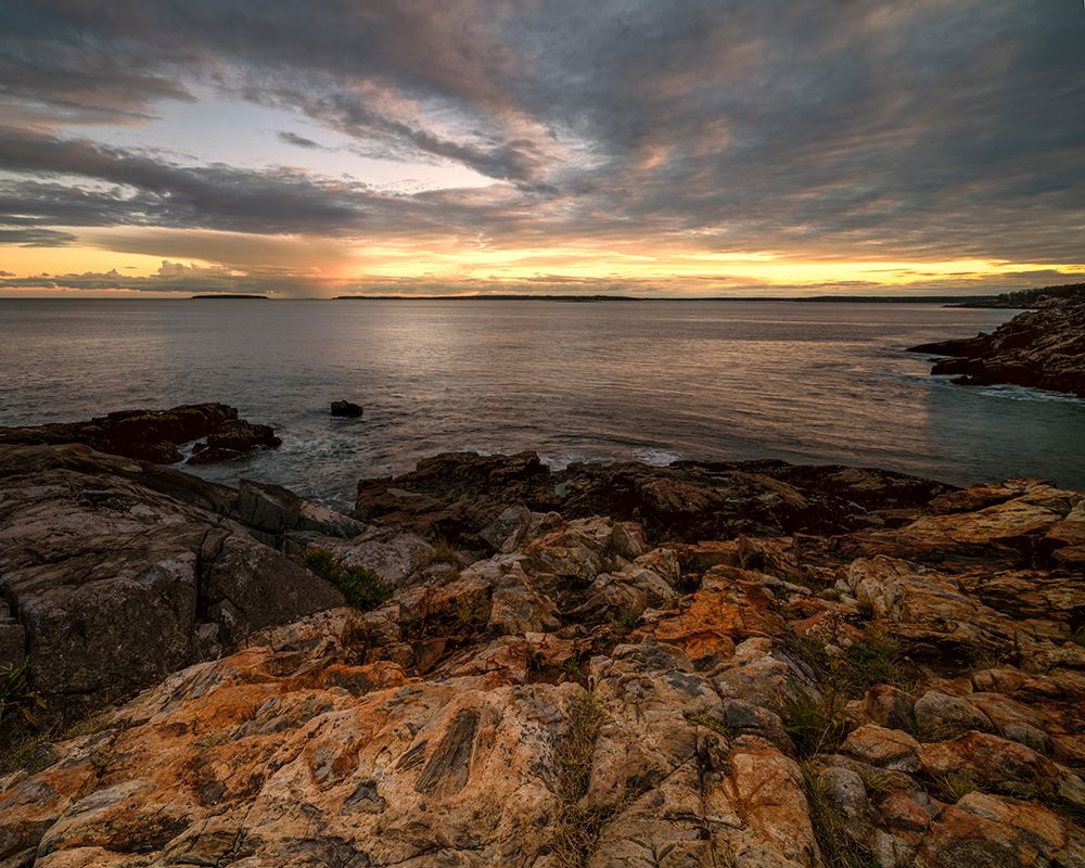 USA-Maine-Acadia National Park Moody sunset on ocean coastline art print by Jaynes Gallery for $57.95 CAD