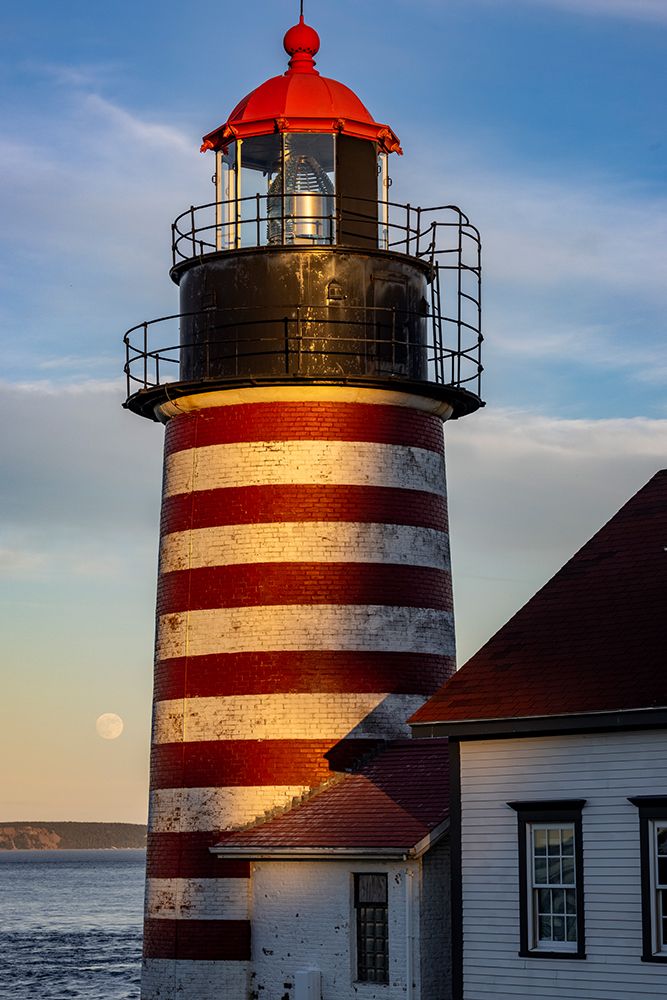 West Quoddy Head Lighthouse is easternmost point in USA near Lubec-Maine-USA art print by Chuck Haney for $57.95 CAD