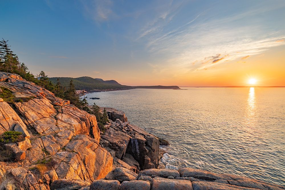 Otter Cliffs at sunrise in Acadia National Park-Maine-USA art print by Chuck Haney for $57.95 CAD