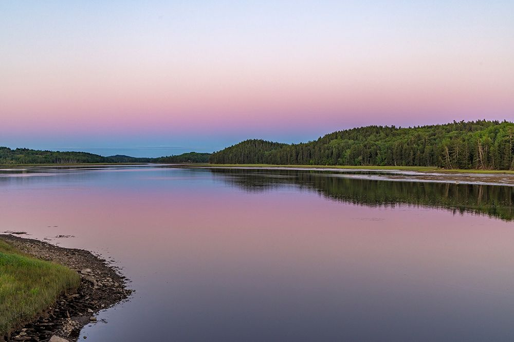 Dusk colors the Machias River in Machias-Maine-USA art print by Chuck Haney for $57.95 CAD