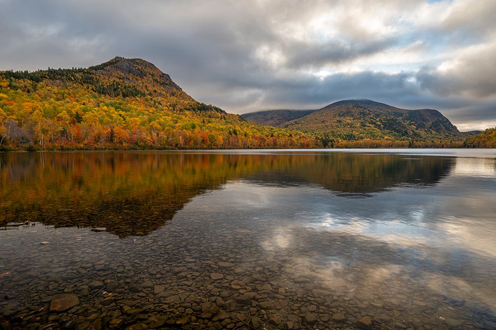 USA, Maine. Fall foliage and view of South Branch Pond and Travelers Mountain, Baxter State Park art print by Howie Garber for $57.95 CAD