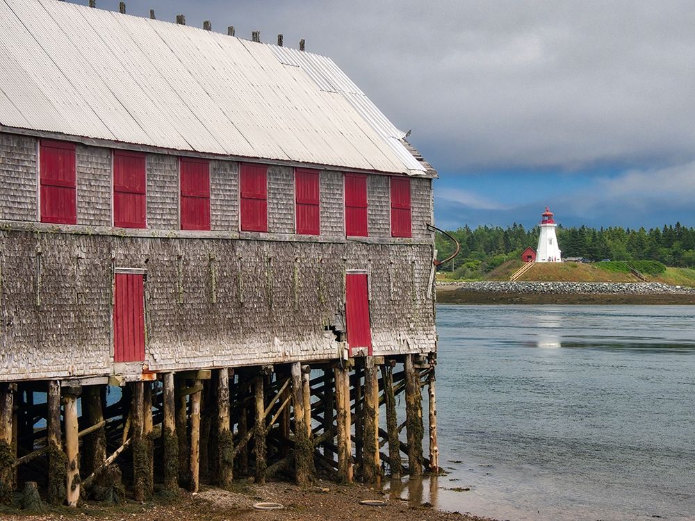 Maine-Lubec Mulholland Point Lighthouse as seen from the town of Lubec-Maine art print by Julie Eggers for $57.95 CAD