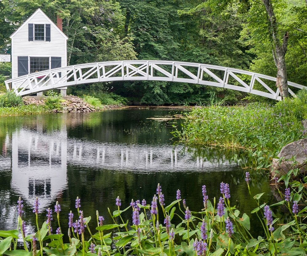 Maine Somesville bridge with reflection in Acadia National Park art print by Julie Eggers for $57.95 CAD