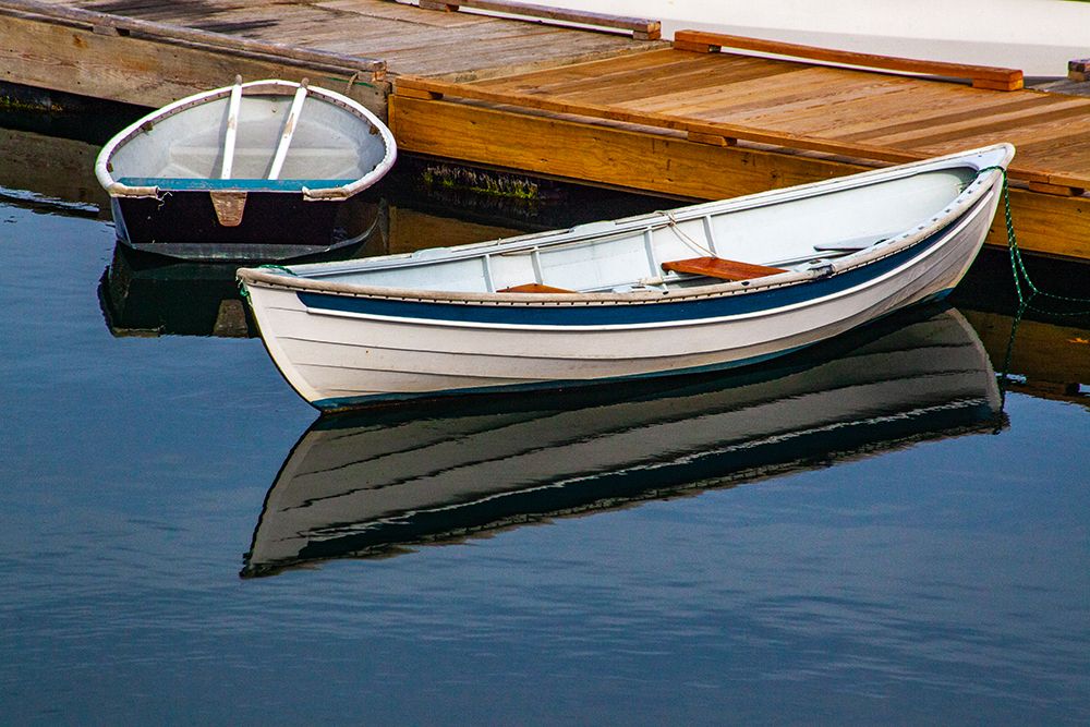 USA-New England-Maine-Mt-Desert-Southwest Harbor with wooden boats art print by Sylvia Gulin for $57.95 CAD