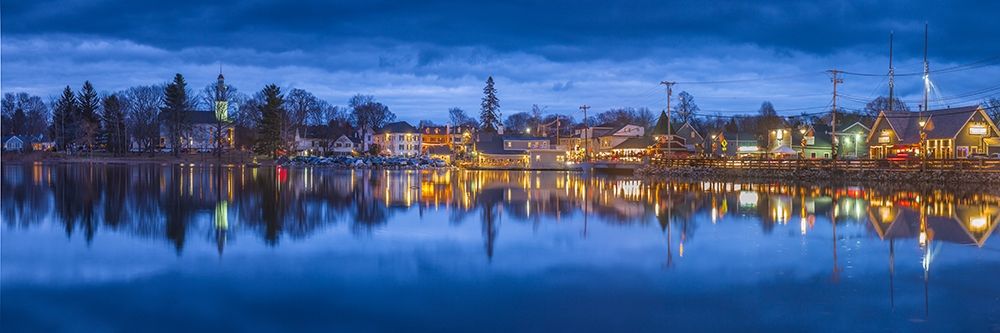 Maine-Kennebunkport-village reflection-winter-dusk art print by Walter Bibikow for $57.95 CAD