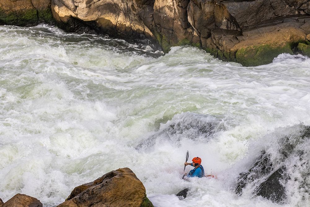USA-Maryland-Great Falls-Potomac River and Kayaker art print by Hollice Looney for $57.95 CAD