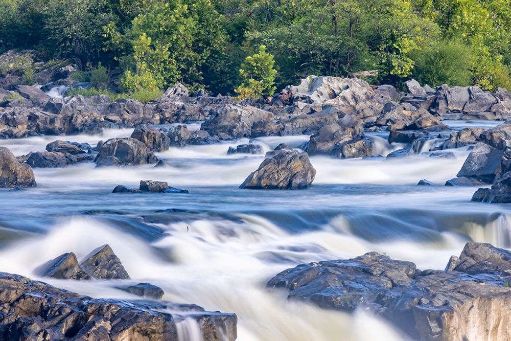 Usa-Maryland Great Falls Overlook-Potomac River-Long Exposure of the Water of the Potomac art print by Hollice Looney for $57.95 CAD