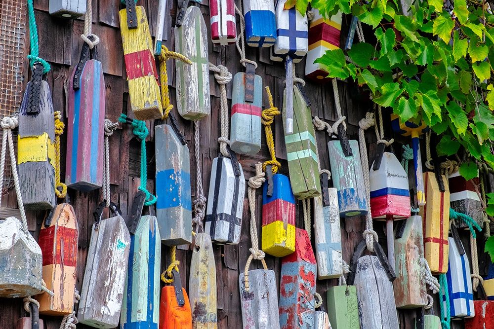 Wooden buoys art print by Lisa S. Engelbrecht for $57.95 CAD