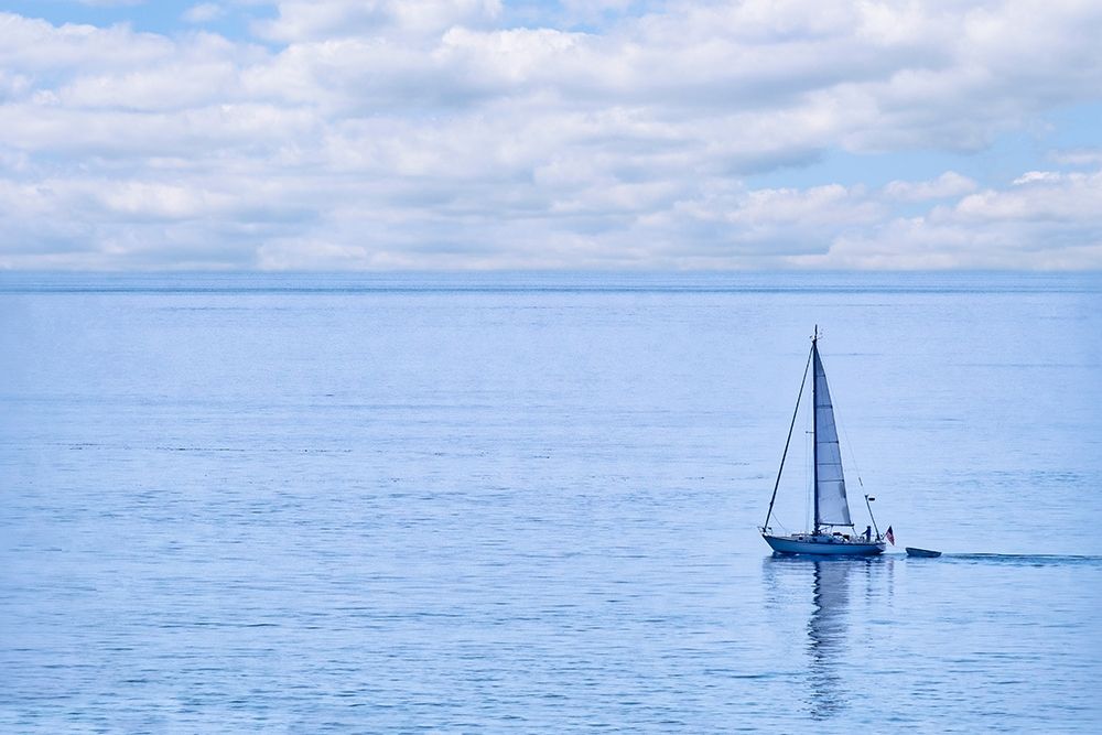 Sailboat on Nahant Bay-Massachusetts art print by Lisa S. Engelbrecht for $57.95 CAD