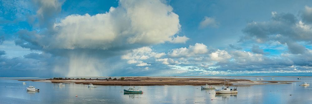 New England-Massachusetts-Cape Cod-Chatham-Chatham Harbor-dusk art print by Walter Bibikow for $57.95 CAD