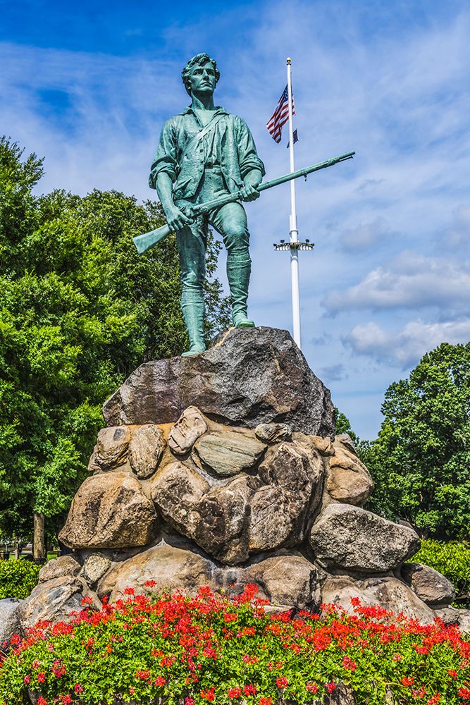 Lexington Minute Man Patriot Statue-Lexington Battle Green-Massachusetts-Site of April 19-1775 firs art print by William Perry for $57.95 CAD