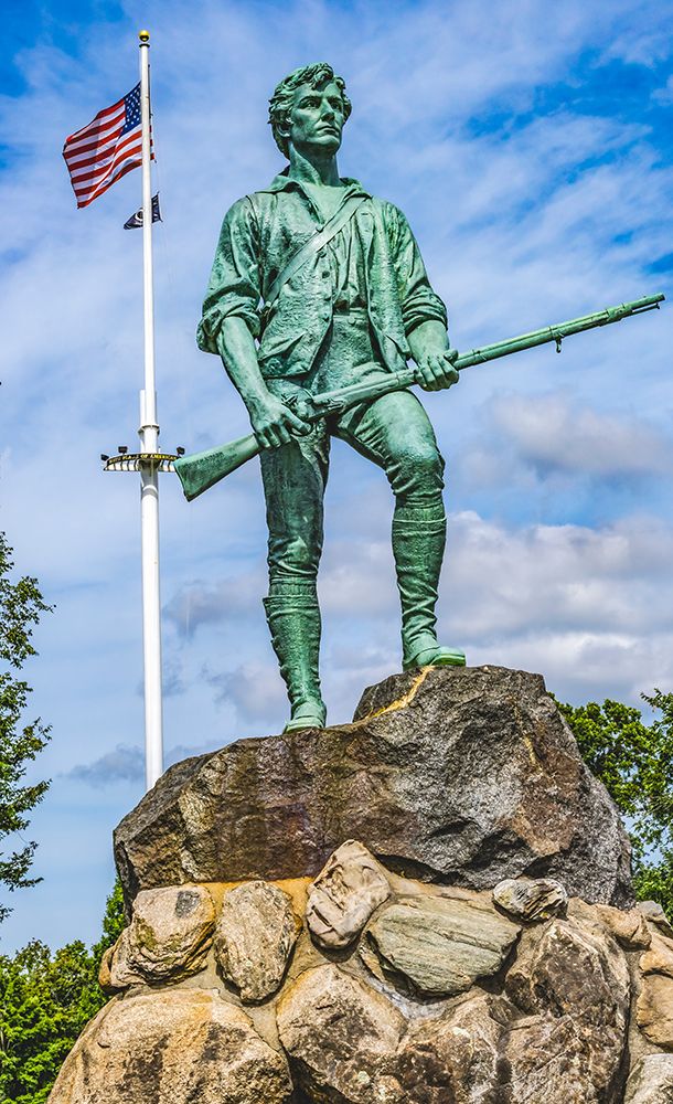 Lexington Minute Man Patriot Statue-Lexington Battle Green-Massachusetts-Site of April 19-1775 firs art print by William Perry for $57.95 CAD