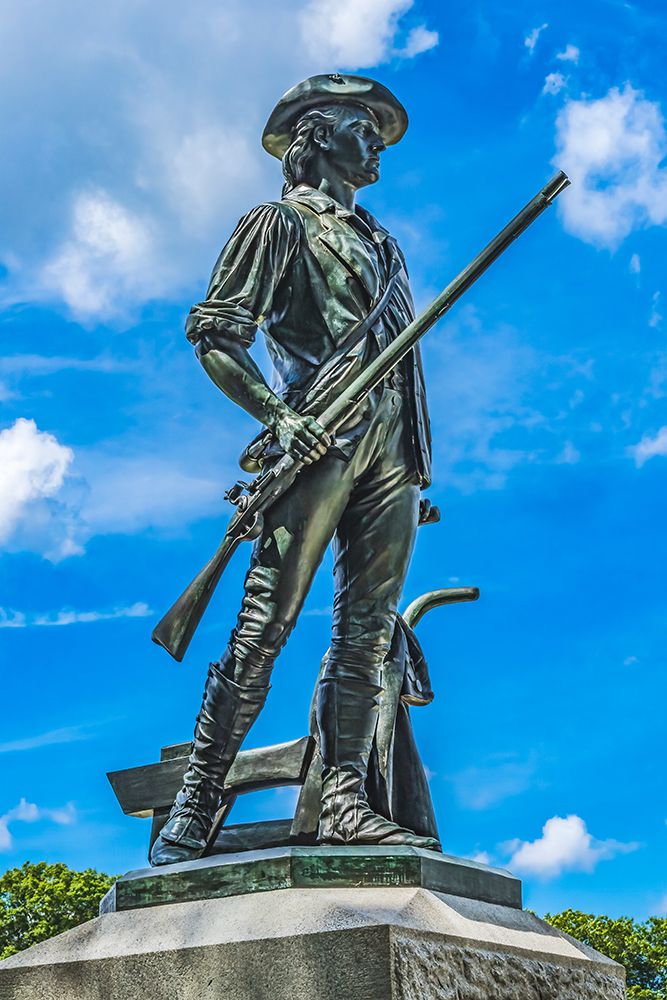 The Minute Man statue-Old North Bridge-Minute Man National Historical Park-First Battle American Re art print by William Perry for $57.95 CAD
