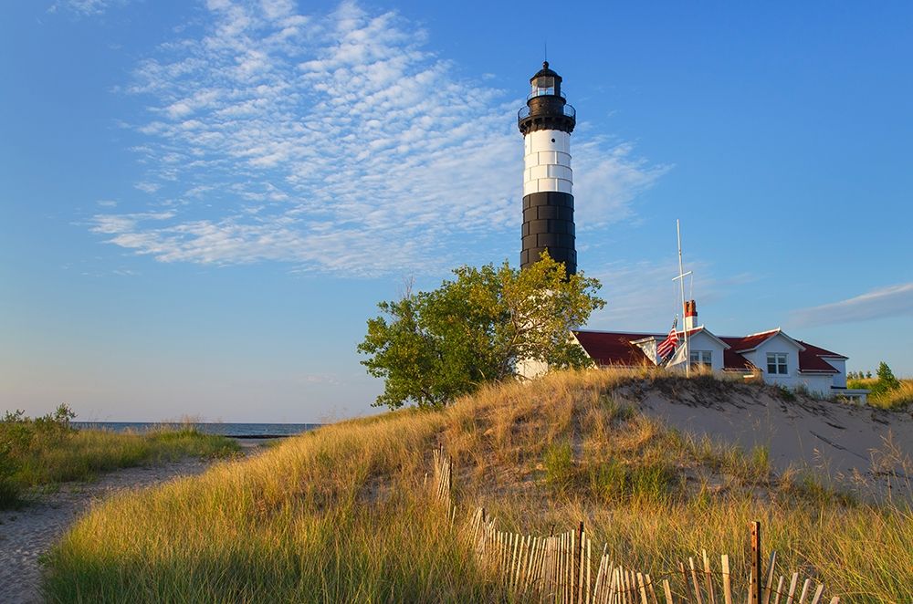 Big Sable Point Lighthouse on the eastern shore of Lake-Michigan Ludington State Park-Michigan art print by Alan Majchrowicz for $57.95 CAD
