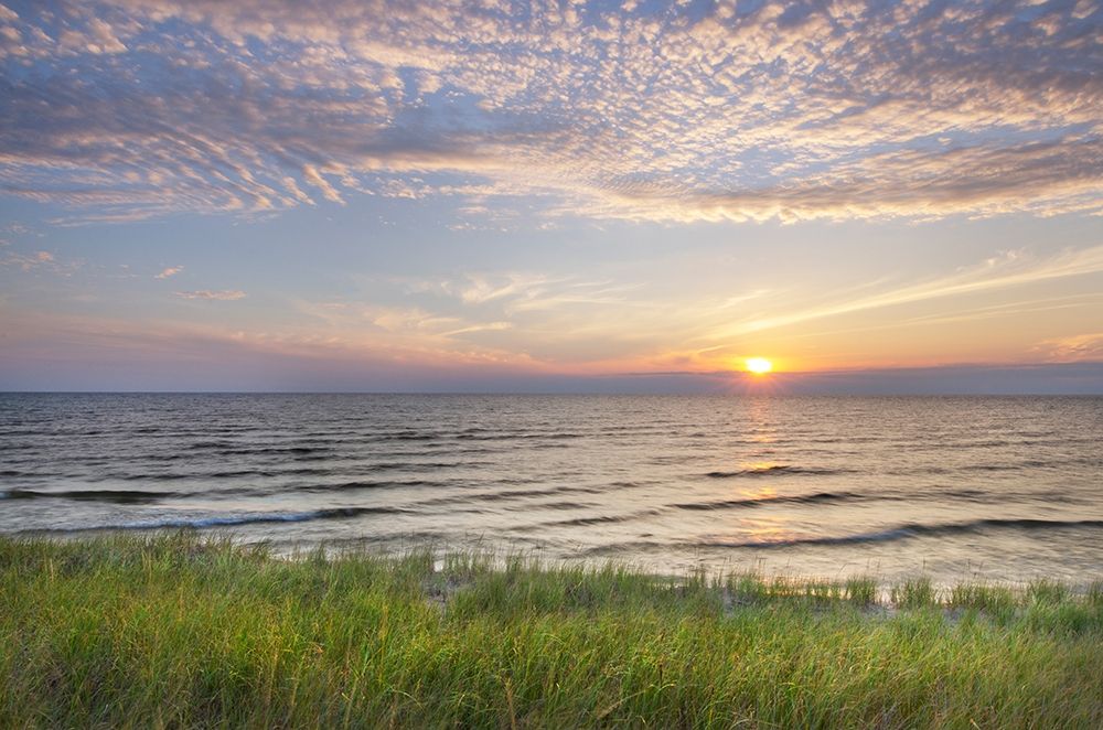 Lake-Michigan sunset Ludington State Park-Michigan art print by Alan Majchrowicz for $57.95 CAD