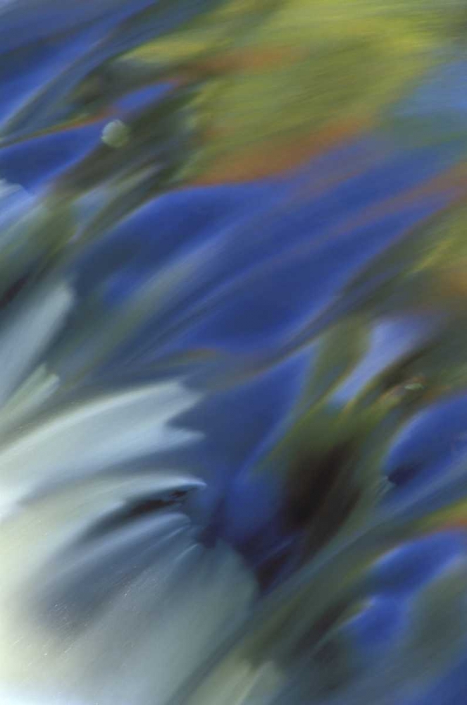 MI, Cascading river water reflecting sky in fall art print by Mark Carlson for $57.95 CAD