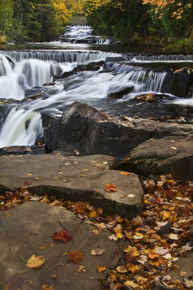 Michigan Bond Falls and fall foliage art print by Nancy Rotenberg for $57.95 CAD