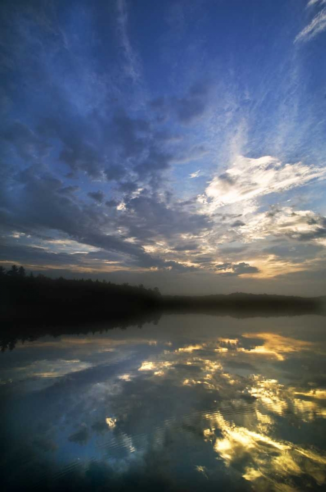 Michigan Sunrise sky reflected in Petes Lake art print by Nancy Rotenberg for $57.95 CAD