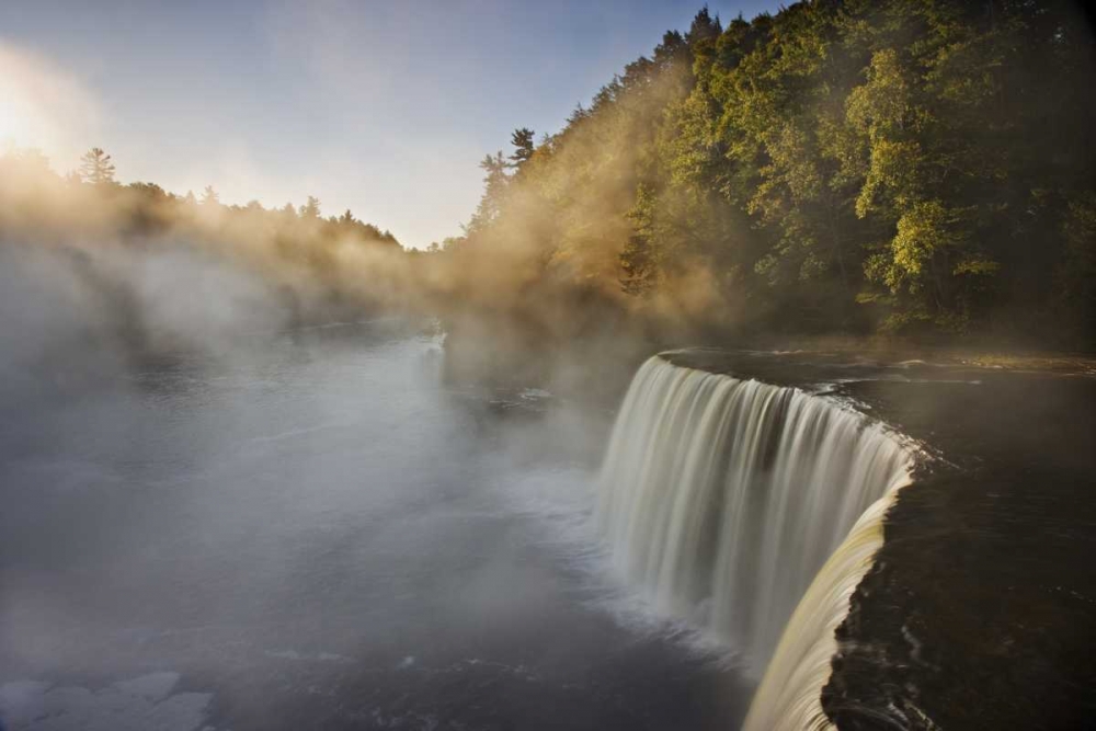 Michigan Autumn sunrise on Tahquamenon Falls art print by Don Grall for $57.95 CAD