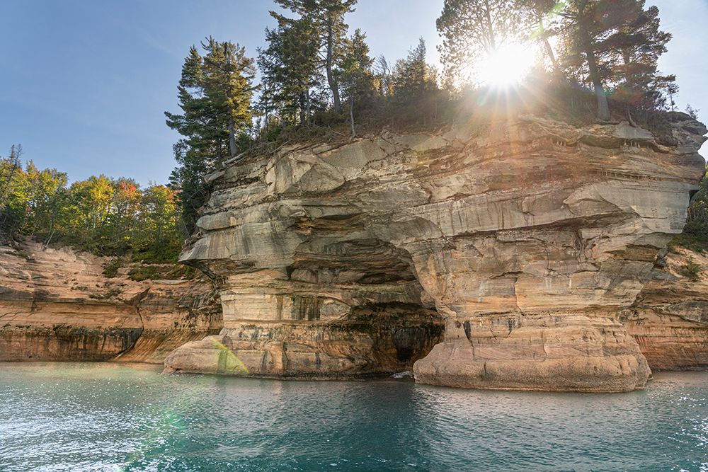 USA, Michigan, Pictured Rocks National Lakeshore. Eroded arch in sandstone formation. art print by Jaynes Gallery for $57.95 CAD