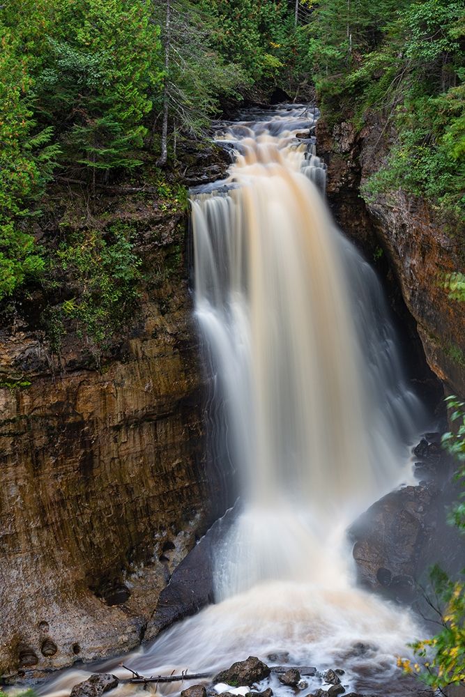 Miners Falls in fall-Pictured Rocks National Lakeshore-Alger County-Michigan art print by Richard and Susan Day for $57.95 CAD