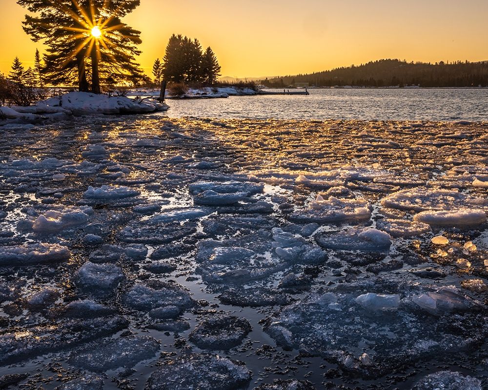 Minnesota-Lake Superior Lake ice at sunset art print by Jaynes Gallery for $57.95 CAD